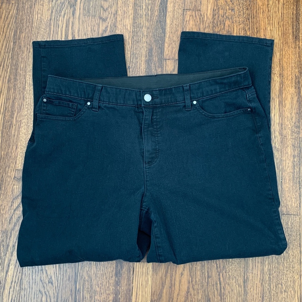Chico’s Fabulously Slimming Jeans Black Size 14 Short